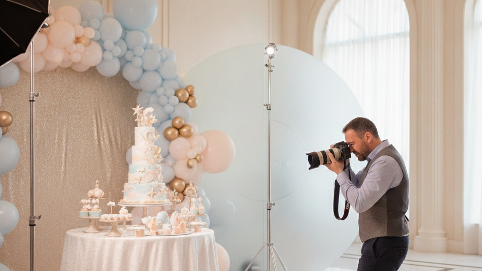 birthday photographer capturing decor at a Dubai kids party