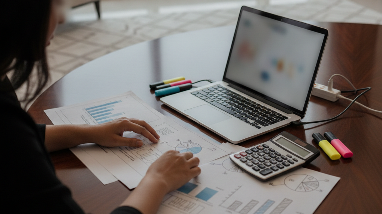 business studies tutor preparing case-study notes in Dubai