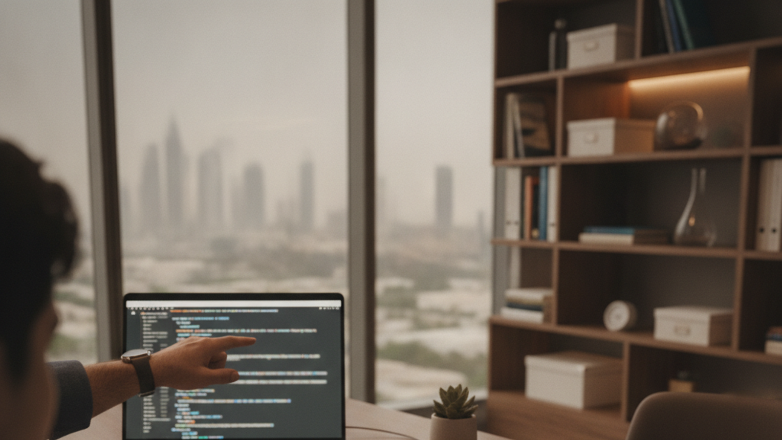 computer science tutor reviewing coding exercises in Dubai