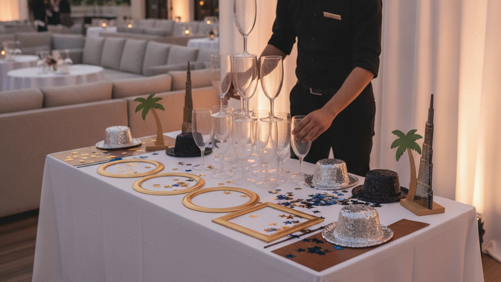party props rental setup in Dubai venue