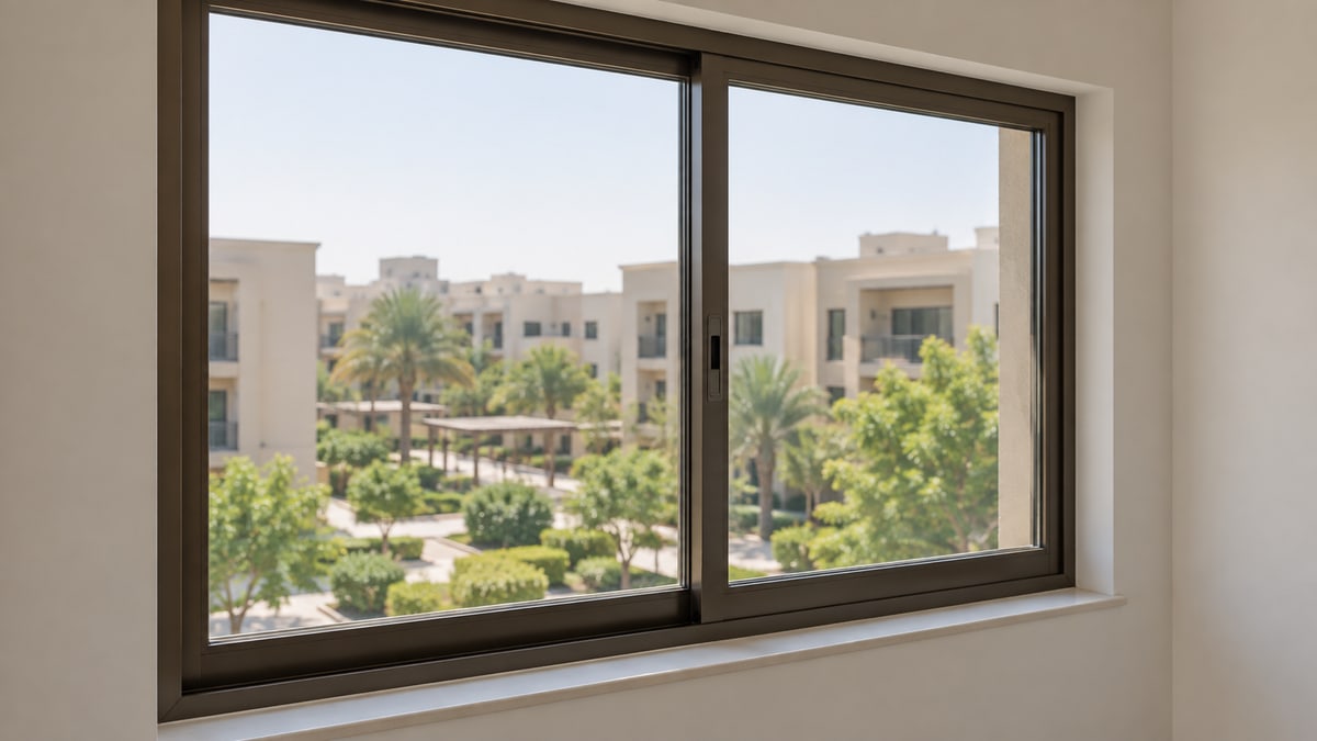 Closed aluminium sliding window and its frame